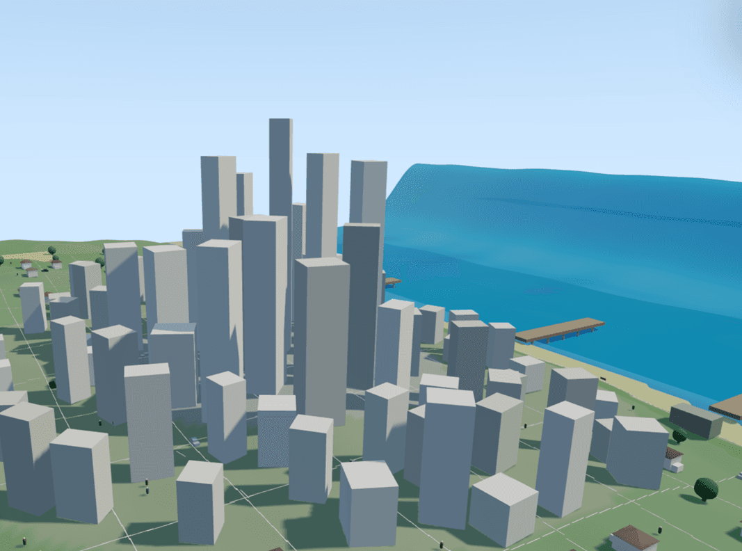 Preview image for the Tsunami Simulator coastal city project
